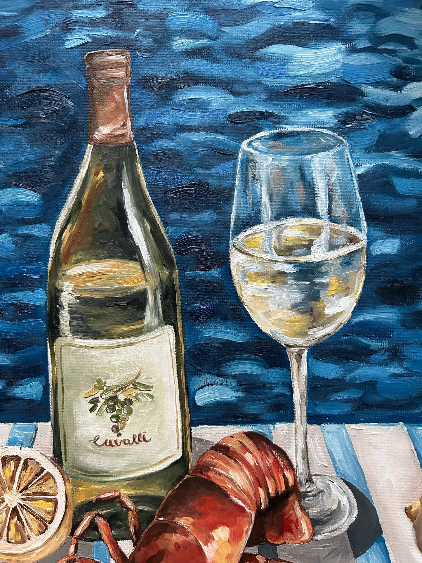 'Kreef & Vino' Original Painting