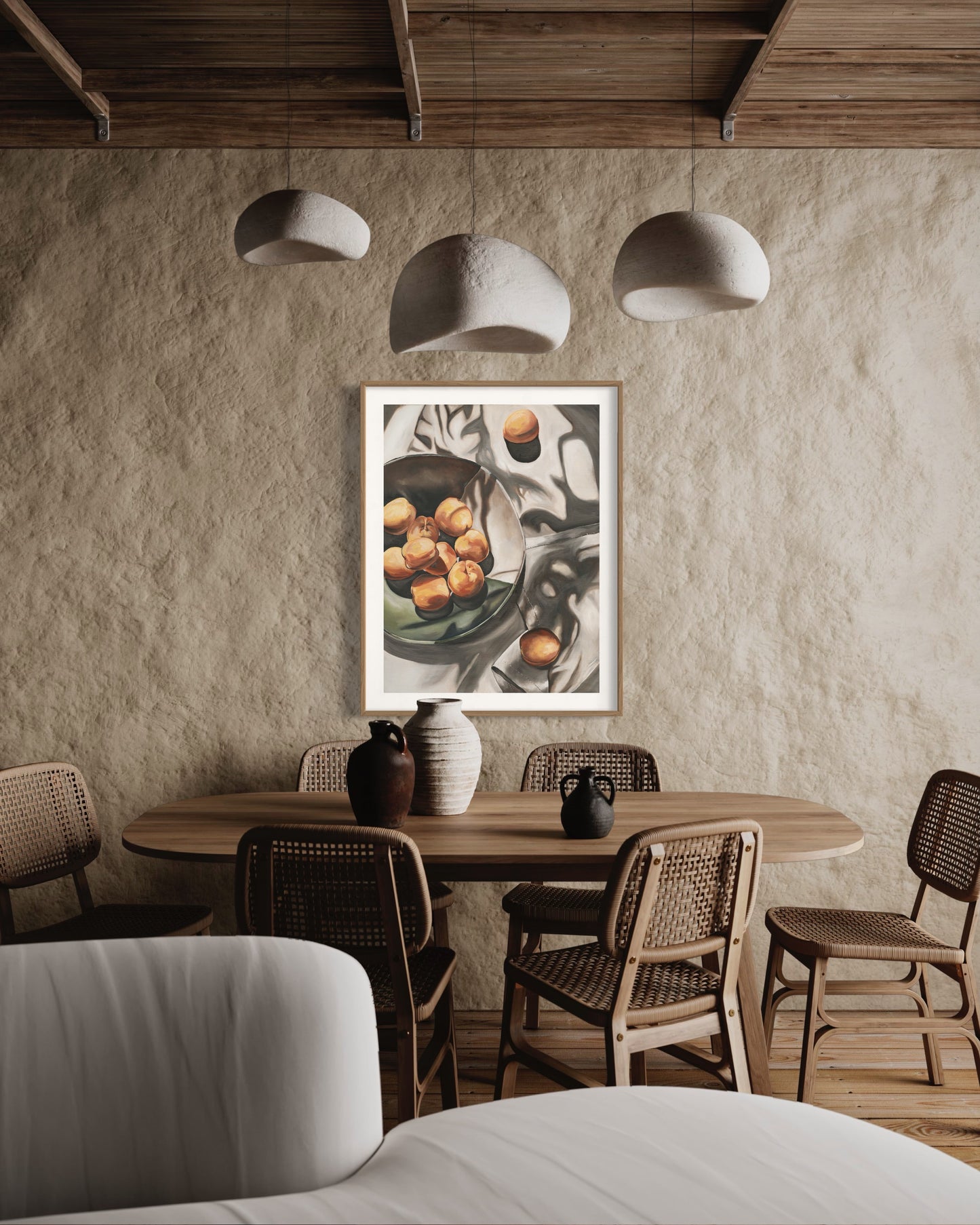 'Soft Peach Shadow' Art Print