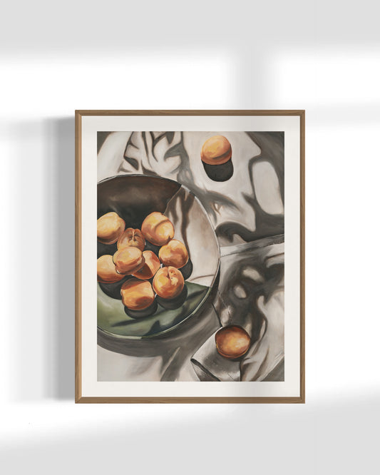 'Soft Peach Shadow' Art Print
